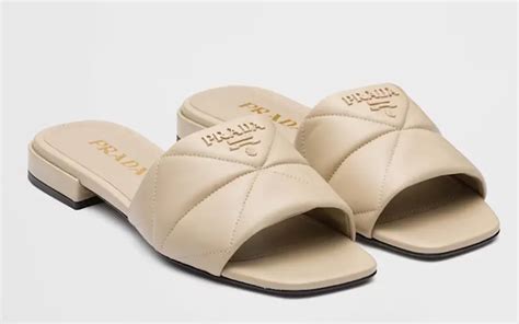 prada tan slippers
